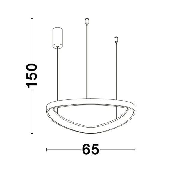 Lustre a závesné svietidlá -  Novaluce LED luster Esteva 65 čierne