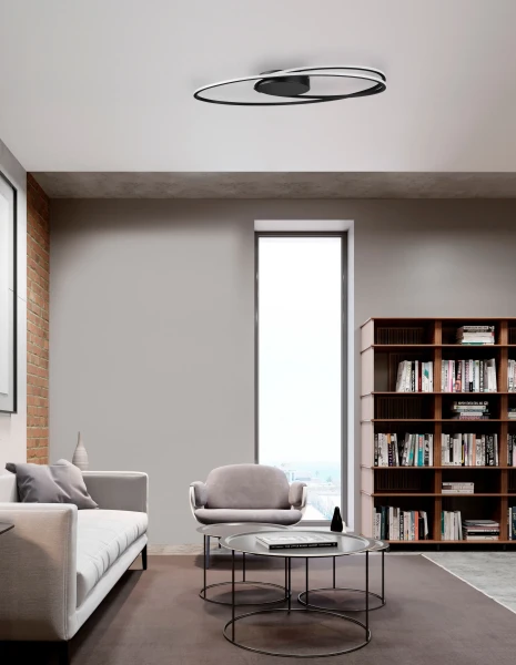 Stropné svietidlá -  Novaluce LED stropné svietidlo Viareggio 60 čierne