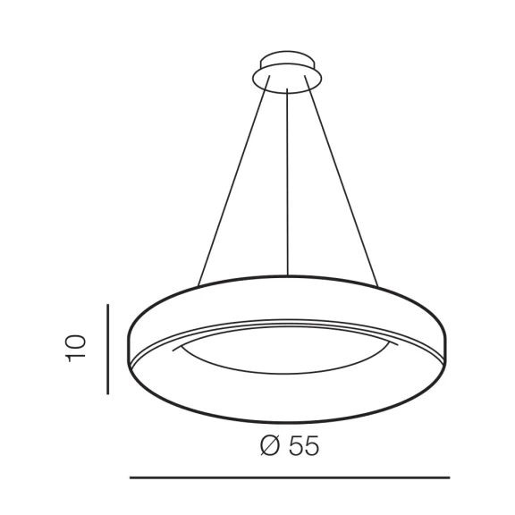 Lustre a závesné svietidlá -  AZzardo LED svietidlo Sovana 55 CCT čierne s diaľkovým ovládačom