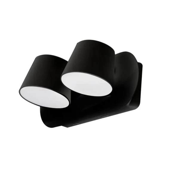 Nástenné svietidlá -  AZzardo LED nástenné svietidlo Ramona 2 čierne