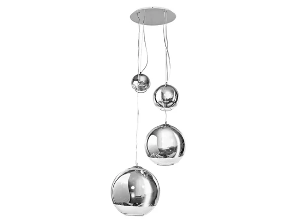 Lustre a závesné svietidlá -  AZzardo Industriálny luster Silver Ball 4