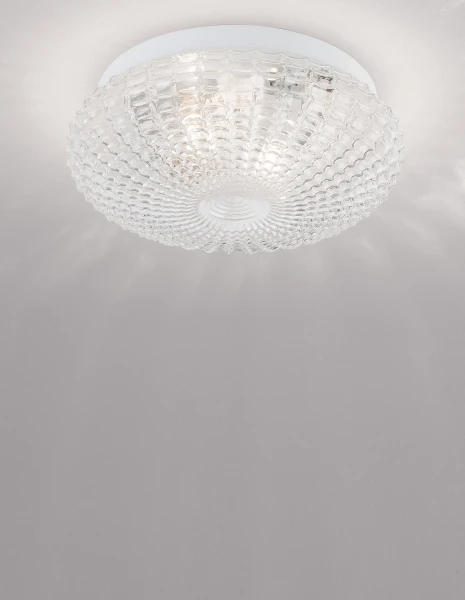 Stropné svietidlá -  Novaluce Dizajnové stropné svietidlo Clam 30 Číra