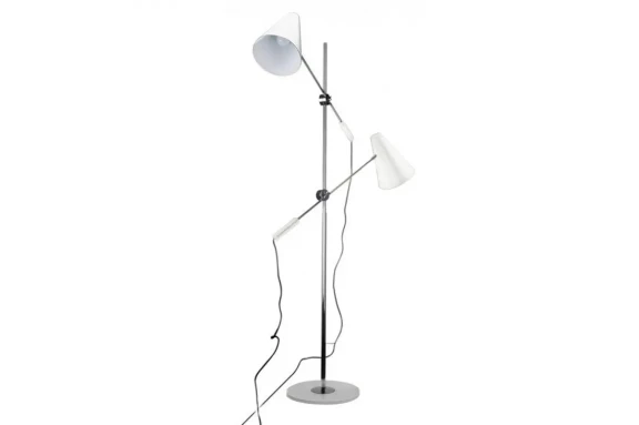 Stojace lampy -  AZzardo Škandinávska lampa Kaja biele