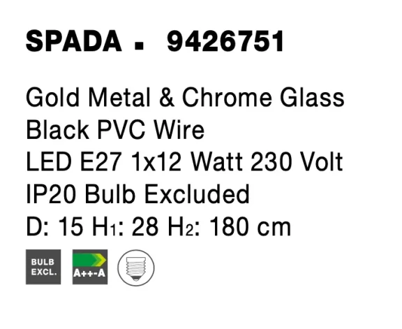 Lustre a závesné svietidlá -  Novaluce LED luster Spada 15 Chrome