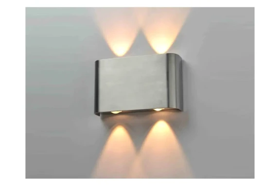 Nástenné svietidlá -  AZzardo LED nástenné svietidlo Ginno 2 hliníkové