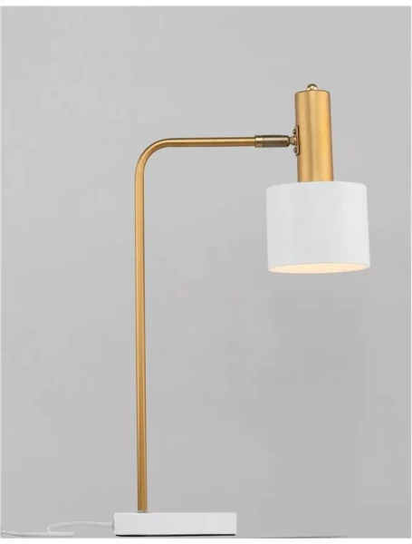 Stolové lampy -  Novaluce Rustikálna stolová lampa Paz biele