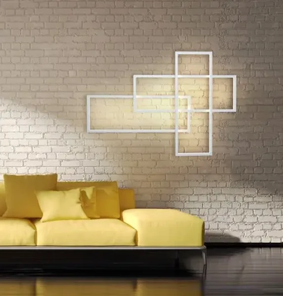 Nástenné svietidlá -  AZzardo LED nástenné svietidlo Quadratus biele