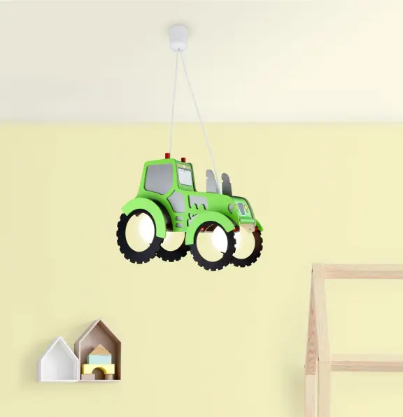 Lustre a závesné svietidlá -  Elobra Detský luster traktor