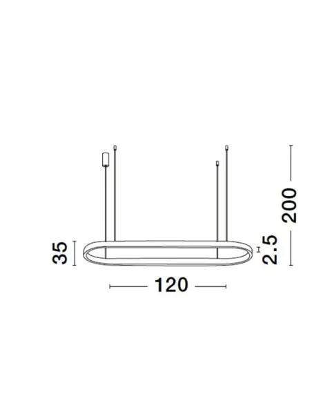 Lustre a závesné svietidlá -  Novaluce LED luster Cuppe 120 biele