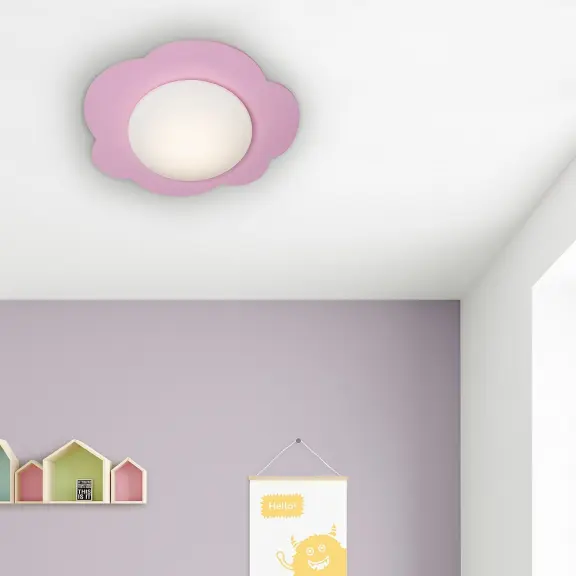 Stropné svietidlá -  Elobra LED stropného svetla „Clouds“ ružová
