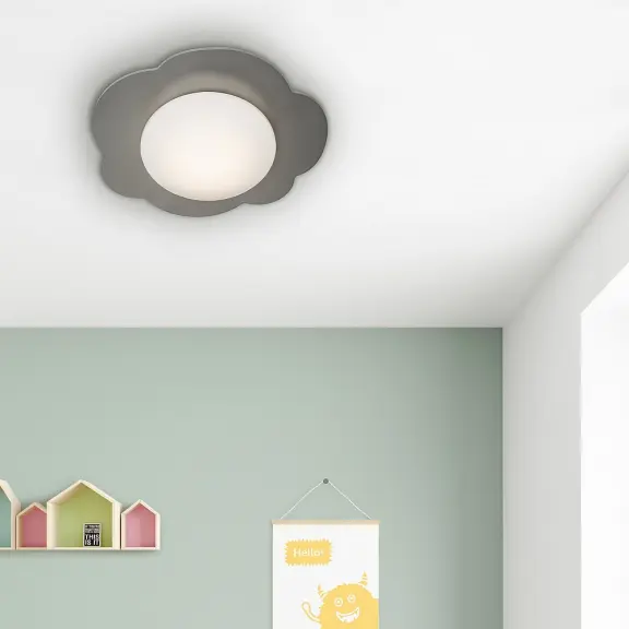 Stropné svietidlá -  Elobra LED stropného svetlo „Clouds“ sivá