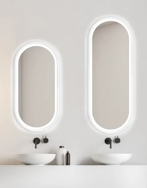 Zrkadlá do kúpeľne -  Gaudia Zrkadlo Zeta biele LED