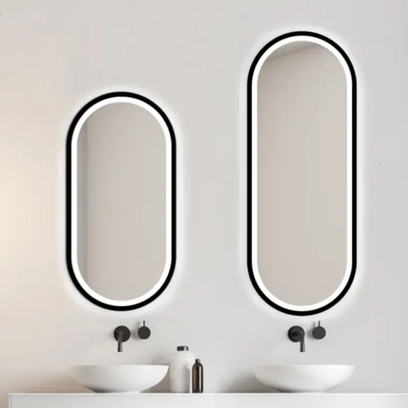 Zrkadlá do kúpeľne -  Gaudia Zrkadlo Zeta Black LED