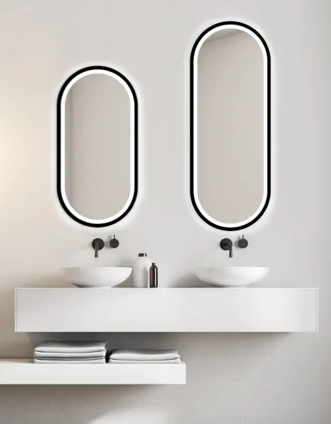 Zrkadlá do kúpeľne -  Gaudia Zrkadlo Zeta Black LED