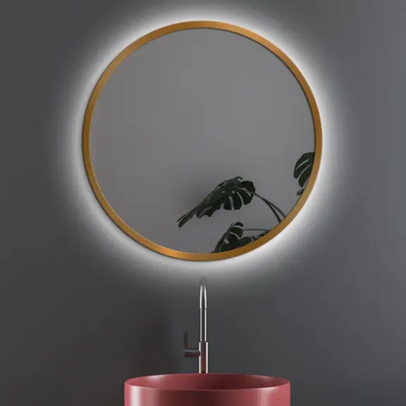 Zrkadlá do kúpeľne -  Gaudia Zrkadlo Nordic Gold LED