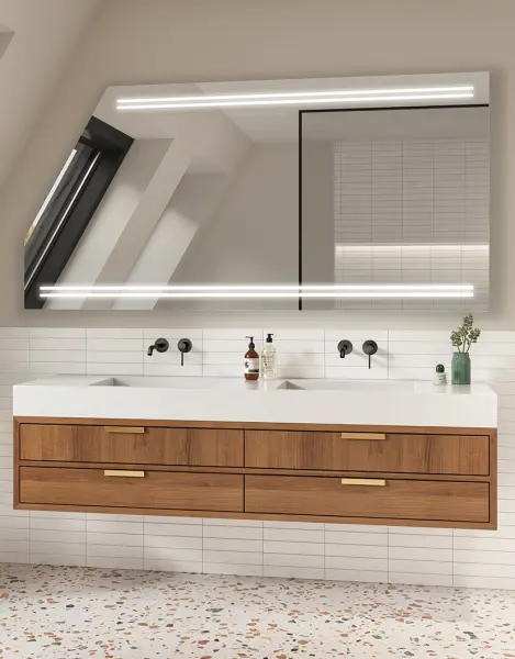 Zrkadlá do kúpeľne -  Gaudia Zrkadlo Naria LED