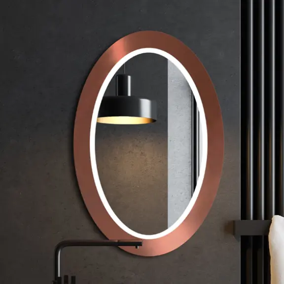 Zrkadlá do kúpeľne -  Gaudia Zrkadlo Balde Oval LED Copper