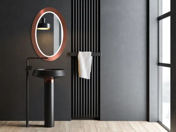 Zrkadlá do kúpeľne -  Gaudia Zrkadlo Balde Oval LED Copper