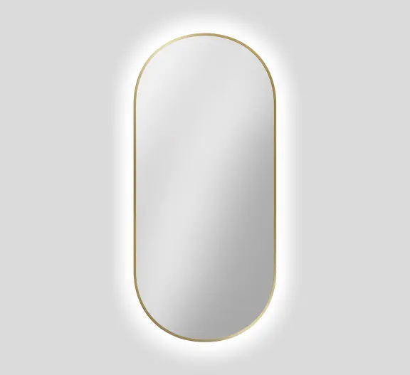 Zrkadlá do kúpeľne -  Gaudia Zrkadlo Zeta SLIM Gold LED Ambient