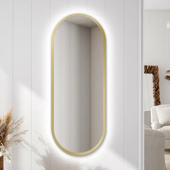Zrkadlá do kúpeľne -  Gaudia Zrkadlo Zeta LED Gold Ambient