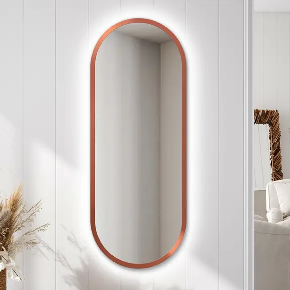 Zrkadlá do kúpeľne -  Gaudia Zrkadlo Zeta LED Copper Ambient