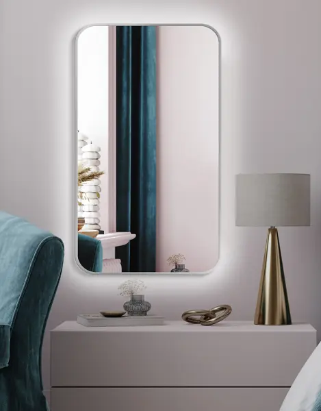 Zrkadlá do kúpeľne -  Gaudia Zrkadlo Mirel SLIM LED Ambient Silver