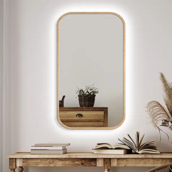 Zrkadlá do kúpeľne -  Gaudia Zrkadlo Mirel LED Ambient Wood