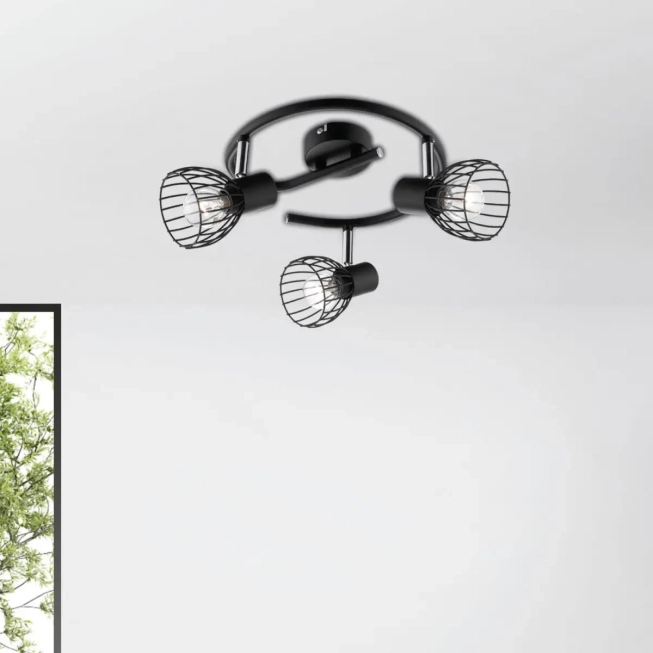 Bodové svetlá - Novaluce Industriálne bodové svietidlo Fiumicino 3 čierne