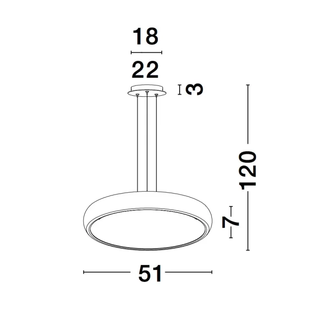 Lustre a závesné svietidlá - Novaluce LED luster Gap 51 biele