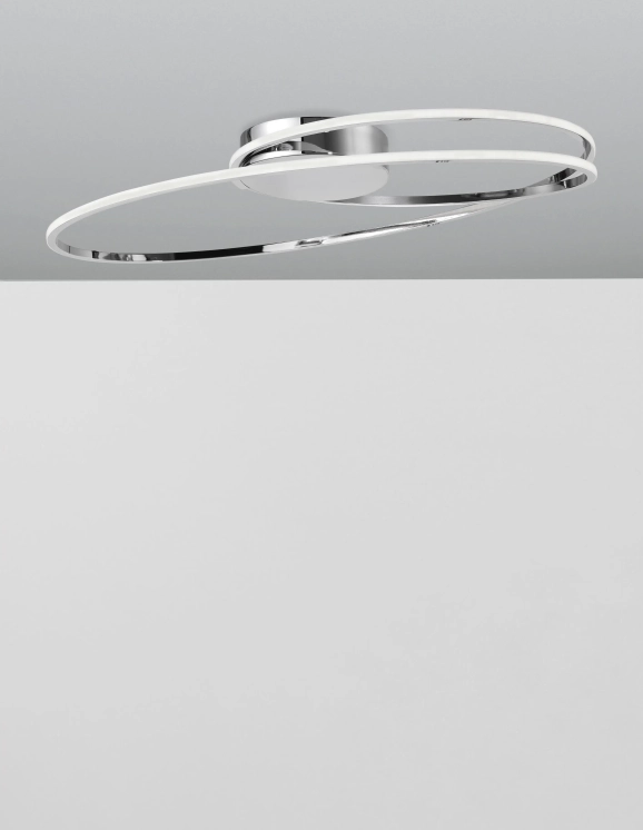 Stropné svietidlá - Novaluce LED stropné svietidlo Viareggio 60 Chrome