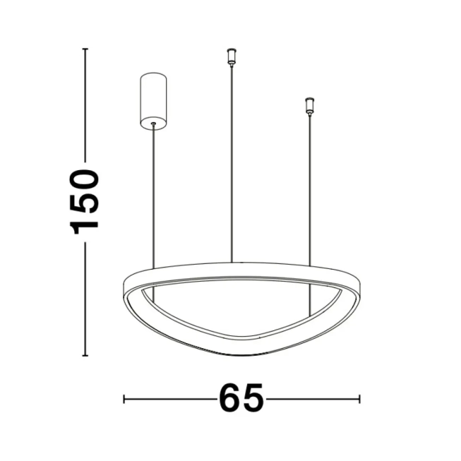 Lustre a závesné svietidlá - Novaluce LED luster Esteva 65 čierne