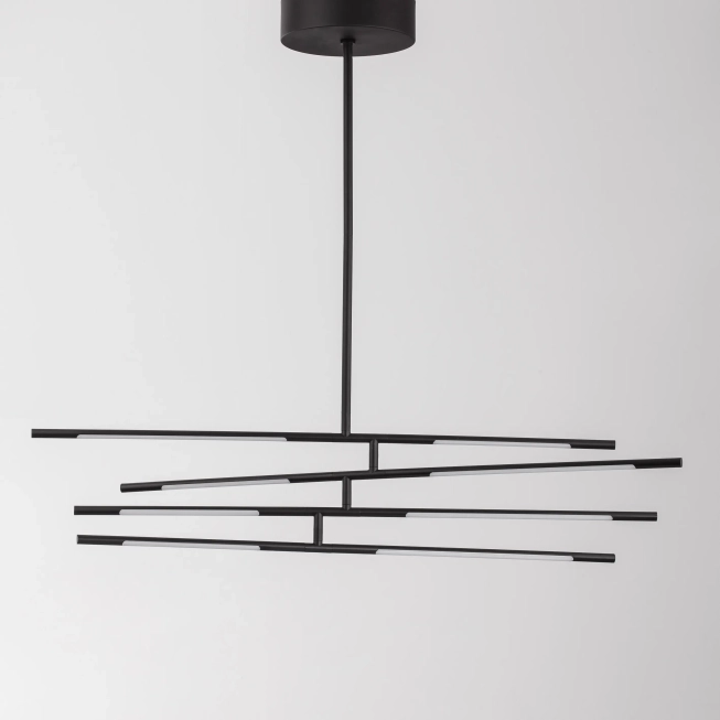 Lustre a závesné svietidlá - Novaluce LED luster Raccio 84 čierne