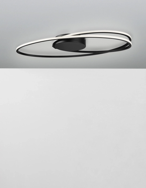Stropné svietidlá - Novaluce LED stropné svietidlo Viareggio 60 čierne