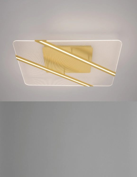 Stropné svietidlá - Novaluce LED stropné svietidlo Siderno 95.5 zlaté