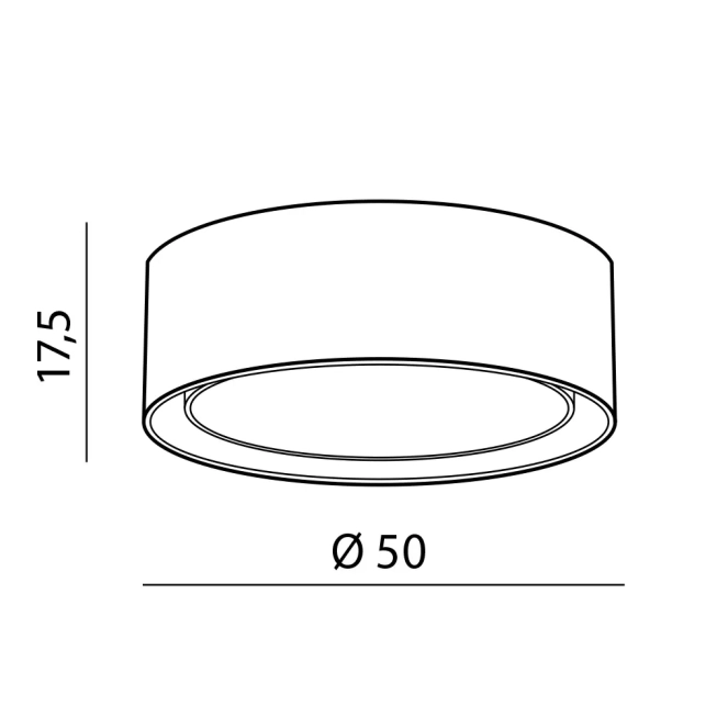 Stropné svietidlá - AZzardo Minimalistické stropné svietidlo Milo biele