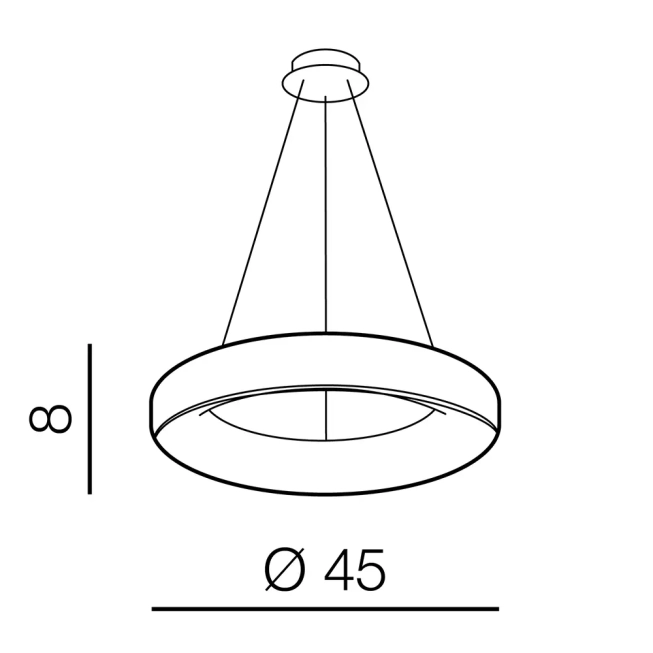 Lustre a závesné svietidlá - AZzardo LED svietidlo Sovana 45 CCT biele s diaľkovým ovládačom