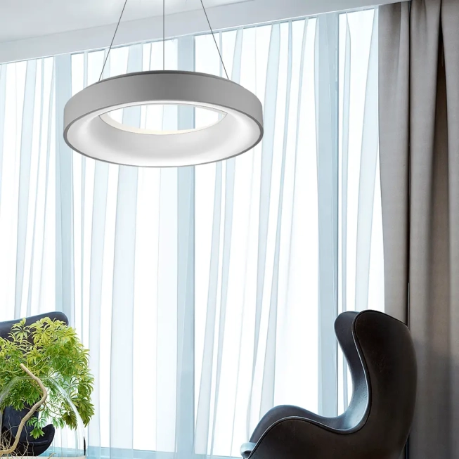 Lustre a závesné svietidlá - AZzardo LED svietidlo Sovana 45 CCT sivé s diaľkovým ovládačom
