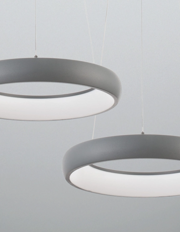 Lustre a závesné svietidlá - Novaluce LED luster Albi 41 Svetlá sivé