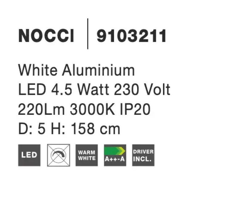 Lustre a závesné svietidlá - Novaluce LED luster Nocci 5 biele