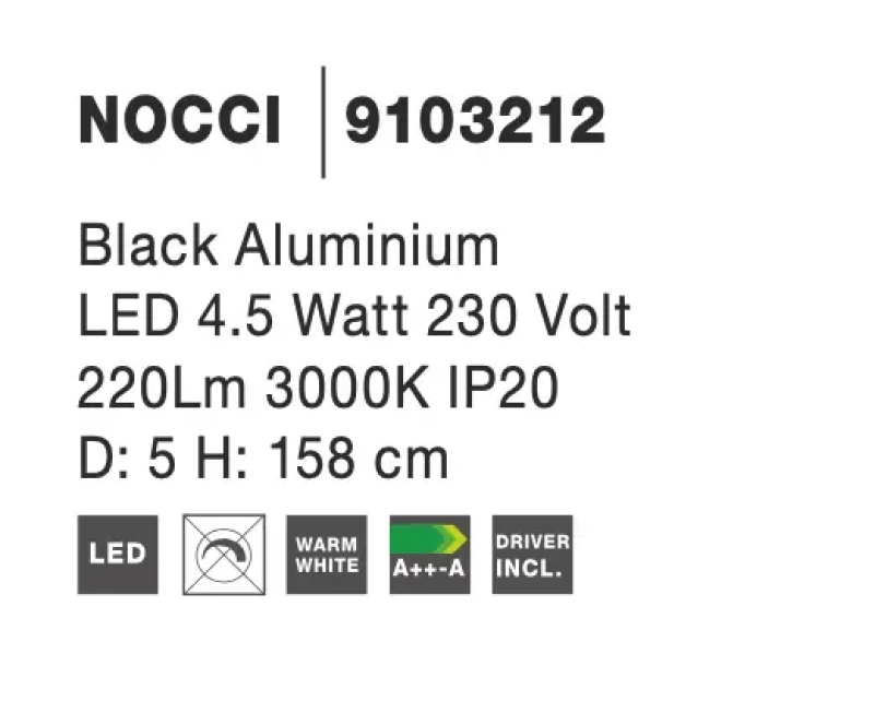 Lustre a závesné svietidlá - Novaluce LED luster Nocci 5 čierne