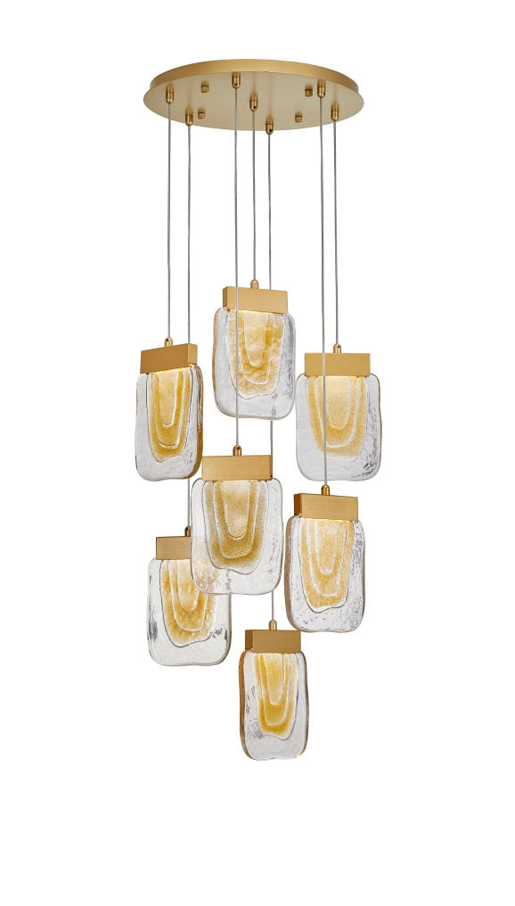Lustre a závesné svietidlá - Novaluce Retro luster Grani 48 zlaté