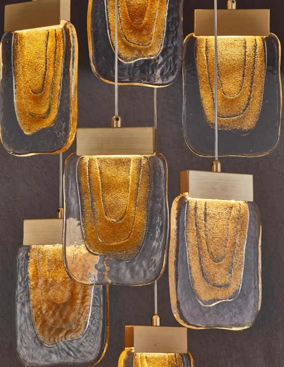 Lustre a závesné svietidlá - Novaluce Retro luster Grani 48 zlaté