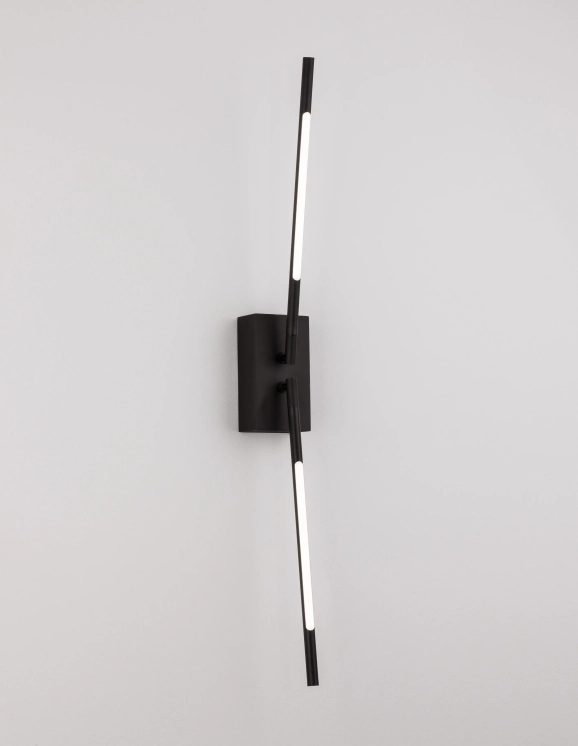 Nástenné svietidlá - Novaluce Dizajnové nástenné svietidlo Raccio B 6 čierne