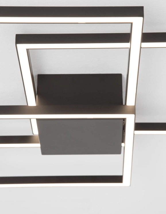 Stropné svietidlá - Novaluce LED stropné svietidlo Bilbao 56 čierne