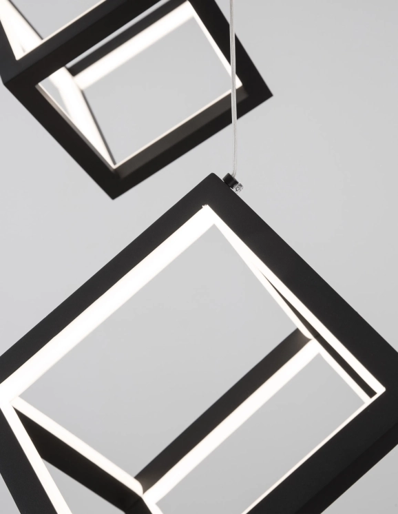 Lustre a závesné svietidlá - Novaluce LED luster Gabbia 56 čierne