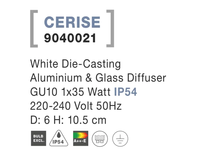 Vonkajšie bodové svetlá - Novaluce Vonkajšie záhradné svietidlo Cerise 6 biele