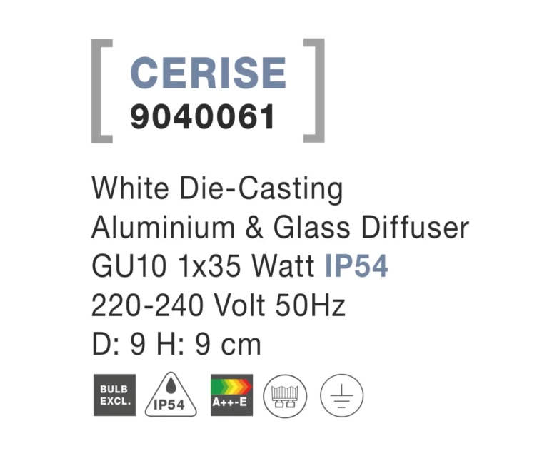 Vonkajšie bodové svetlá - Novaluce Vonkajšie záhradné svietidlo Cerise B 9 biele