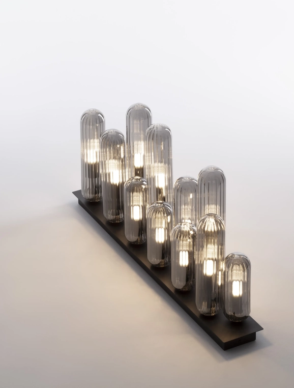 Stropné svietidlá - Novaluce Dizajnové stropné svietidlo Gustave C 6 Svetlá sivé