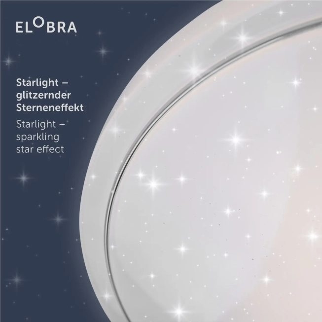 Stropné svietidlá - Elobra Kvetinové LED hviezdne svetlo ružová