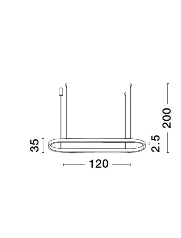 Lustre a závesné svietidlá - Novaluce LED luster Cuppe 120 čierne